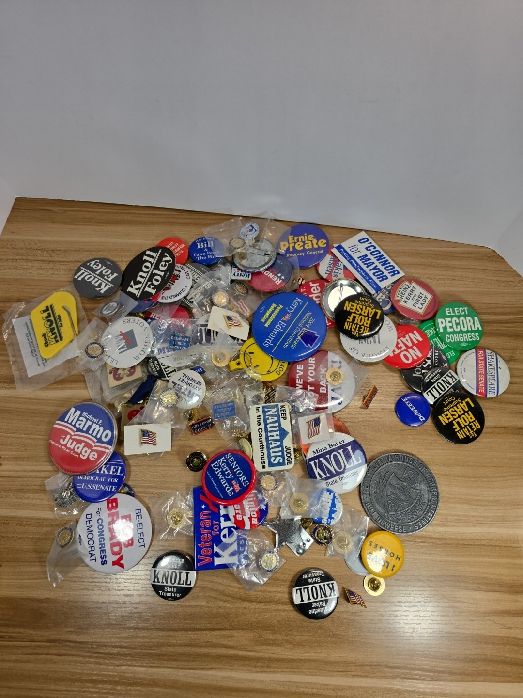 A....Large Lot of Campaign Buttons And Lapel Pins