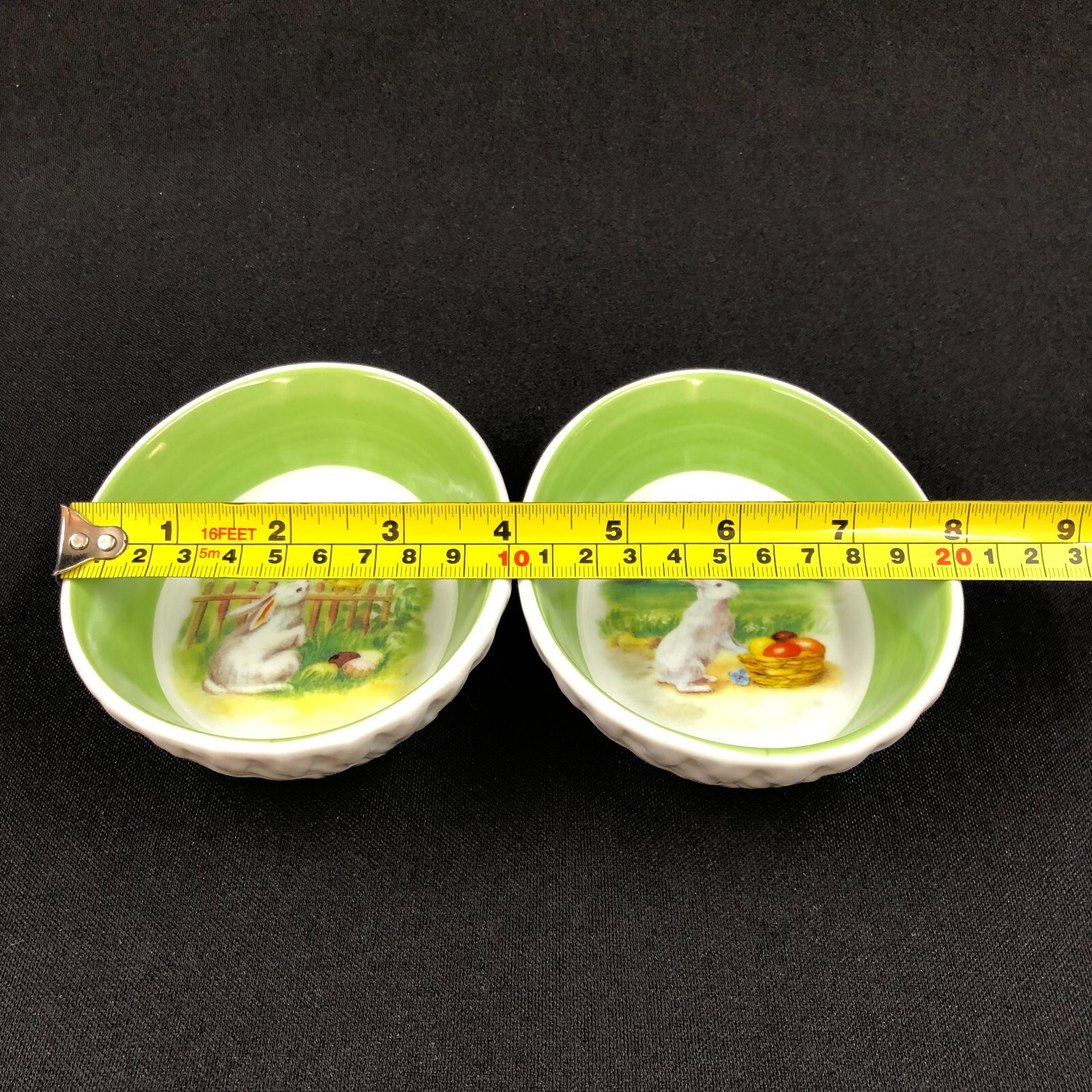 Williams Sonoma Easter Ramekins Vintage Bunny Egg Shape Bowls Set 2 2011