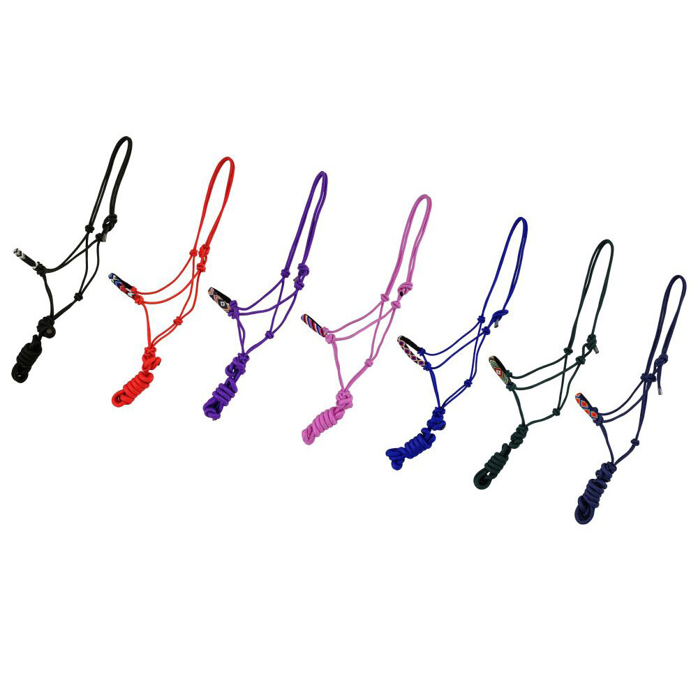 Cowboy Knot Halter w/ Beaded Noseband & Lead