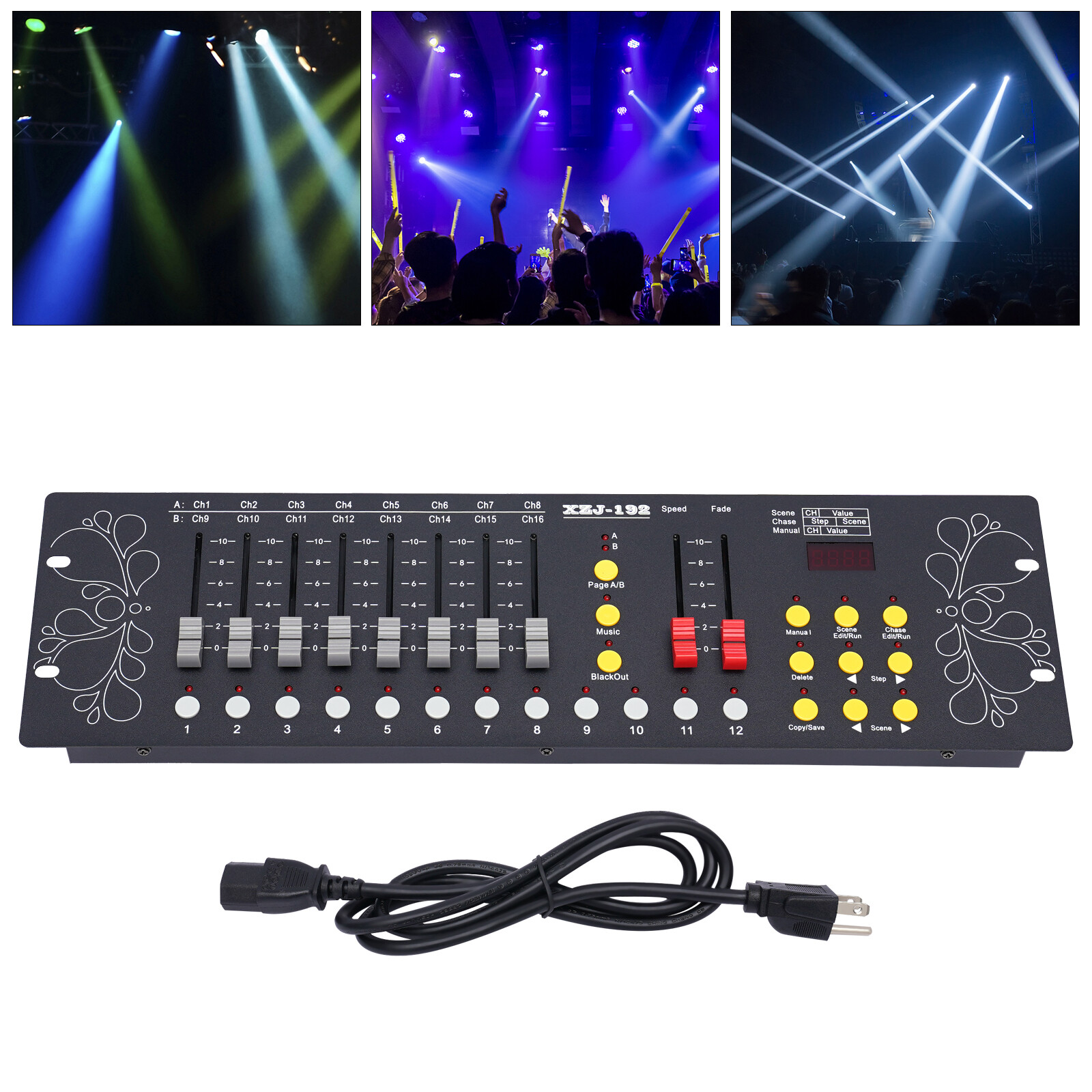 192 Channels Operator Console Controller For Stage Lighting DJ Party DJ DMX 512