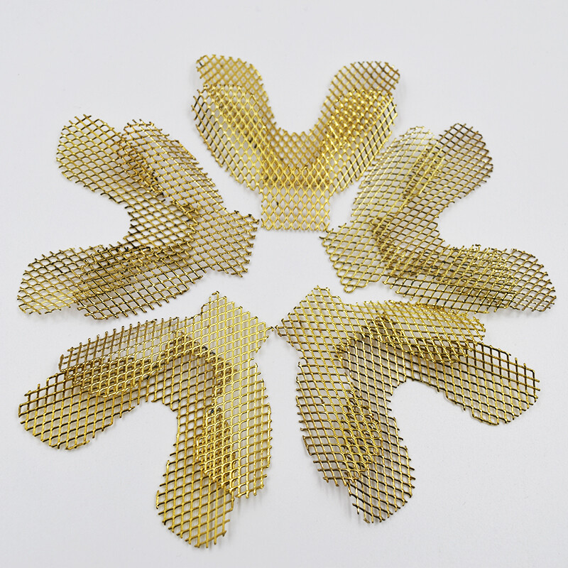 Dental Metal Net Plate Strengthen Impression Tray Plate Teeth Gold Lower/Upper