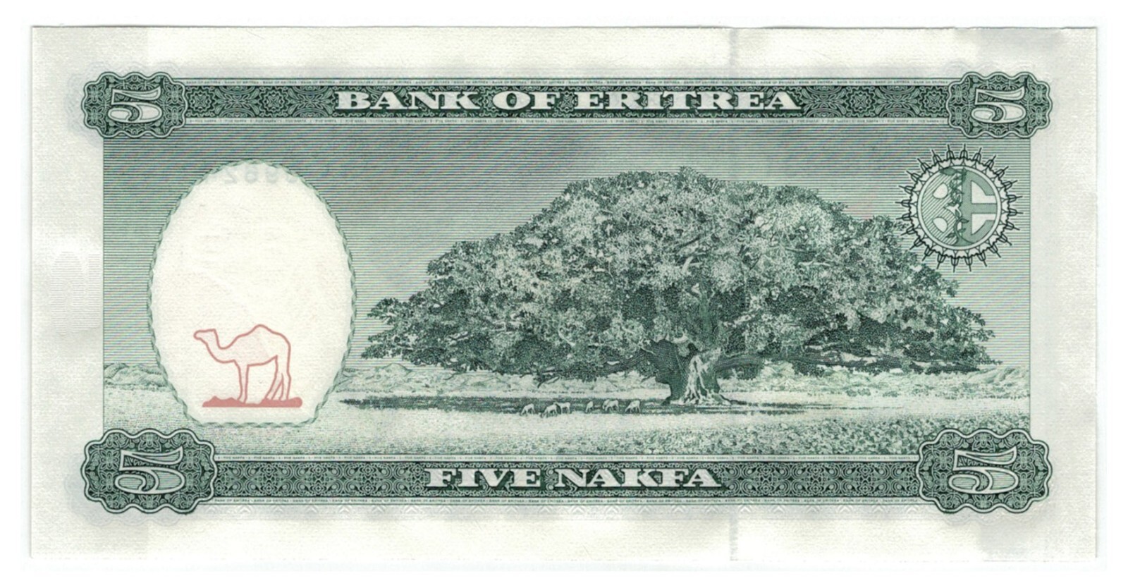 Eritrea 5 Nakfa (1997) - Three Native People/p-2, B102a UNC