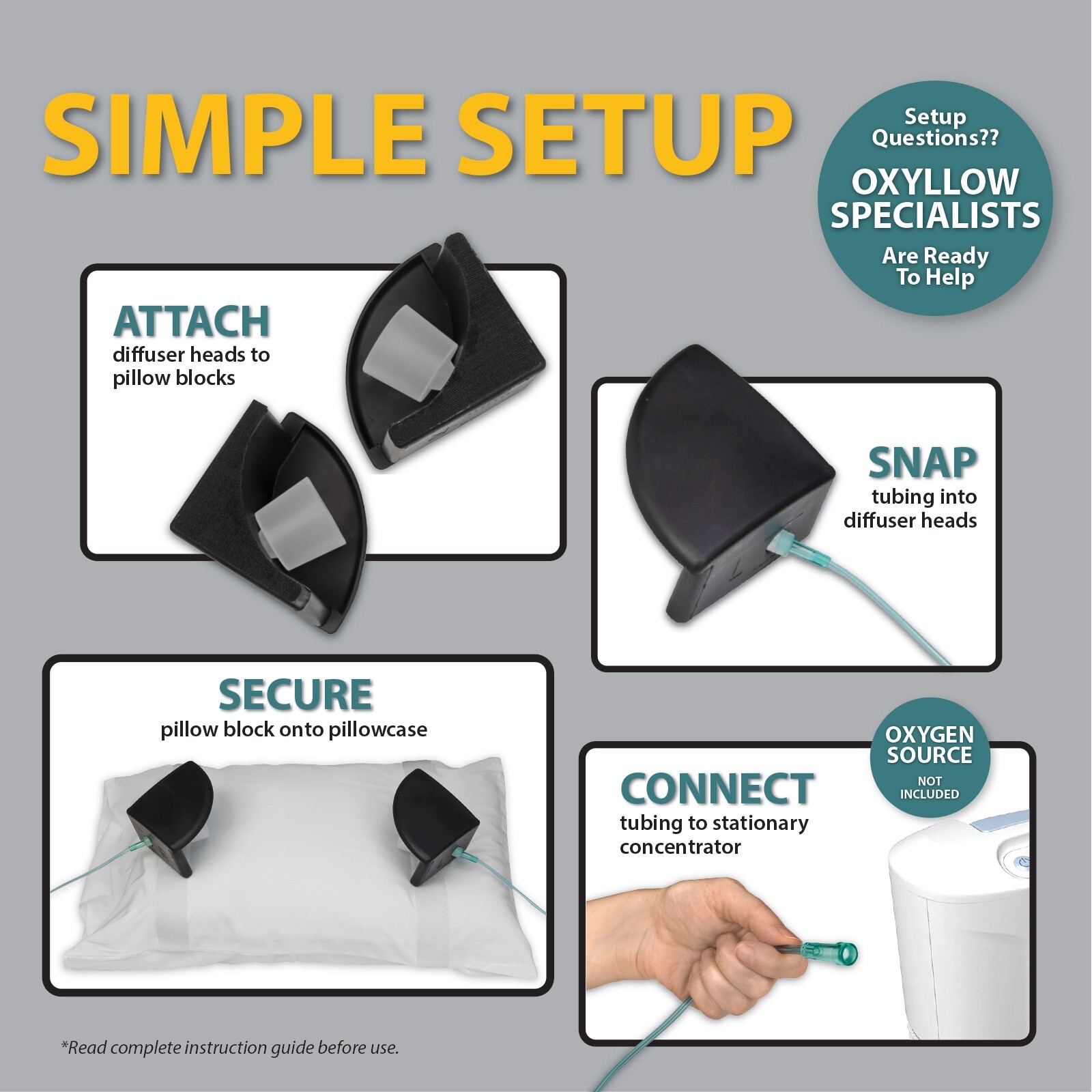 OXYLLOW NIGHT TIME SUPPLEMENTAL OXYGEN SYSTEM- IDEAL FOR SIDE SLEEPERS