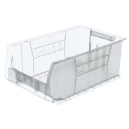 Akro-Mils 30281Sclar Storage Bin, Plastic, Clear, 8 In H, 12 3/8 In W, 20 In L
