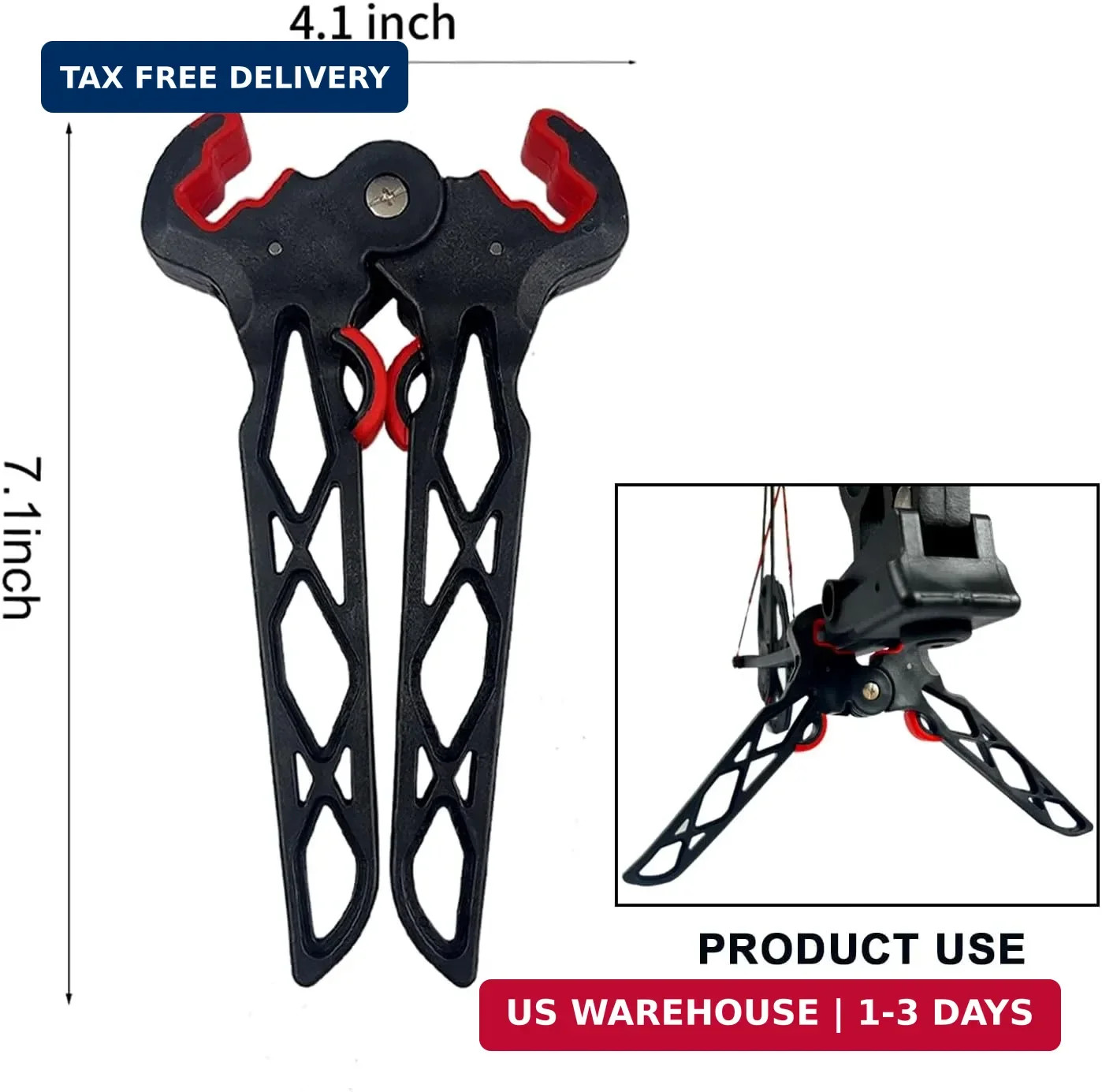 Archery Bow Stand Folding Compound Bow Stands Bow Jack Limbs Clamp Kickstand Gro