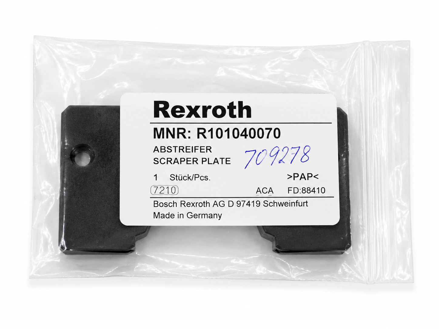 Bosch Rexroth R101040070 Scraper Plate Linear Guide New Made in Germany