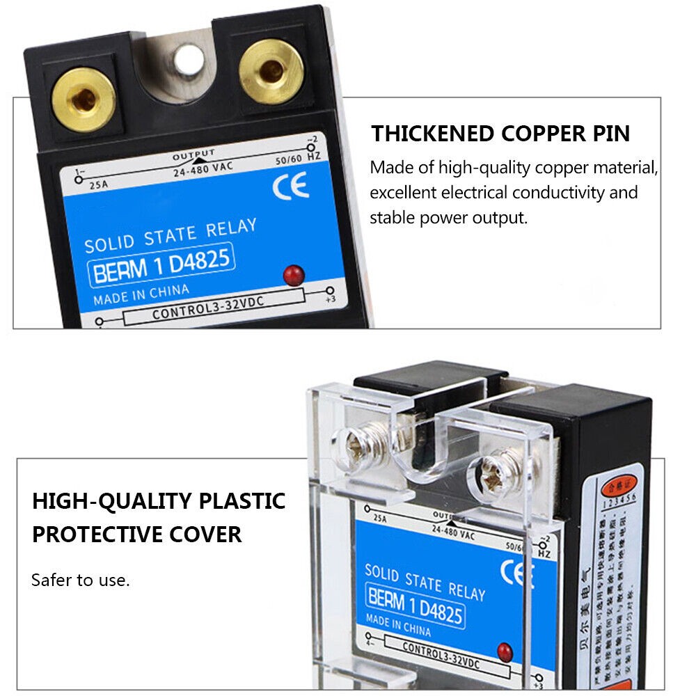 Solid State Relays SSR Input DC 3-32V to Output AC 24-480V Single-phase 80A