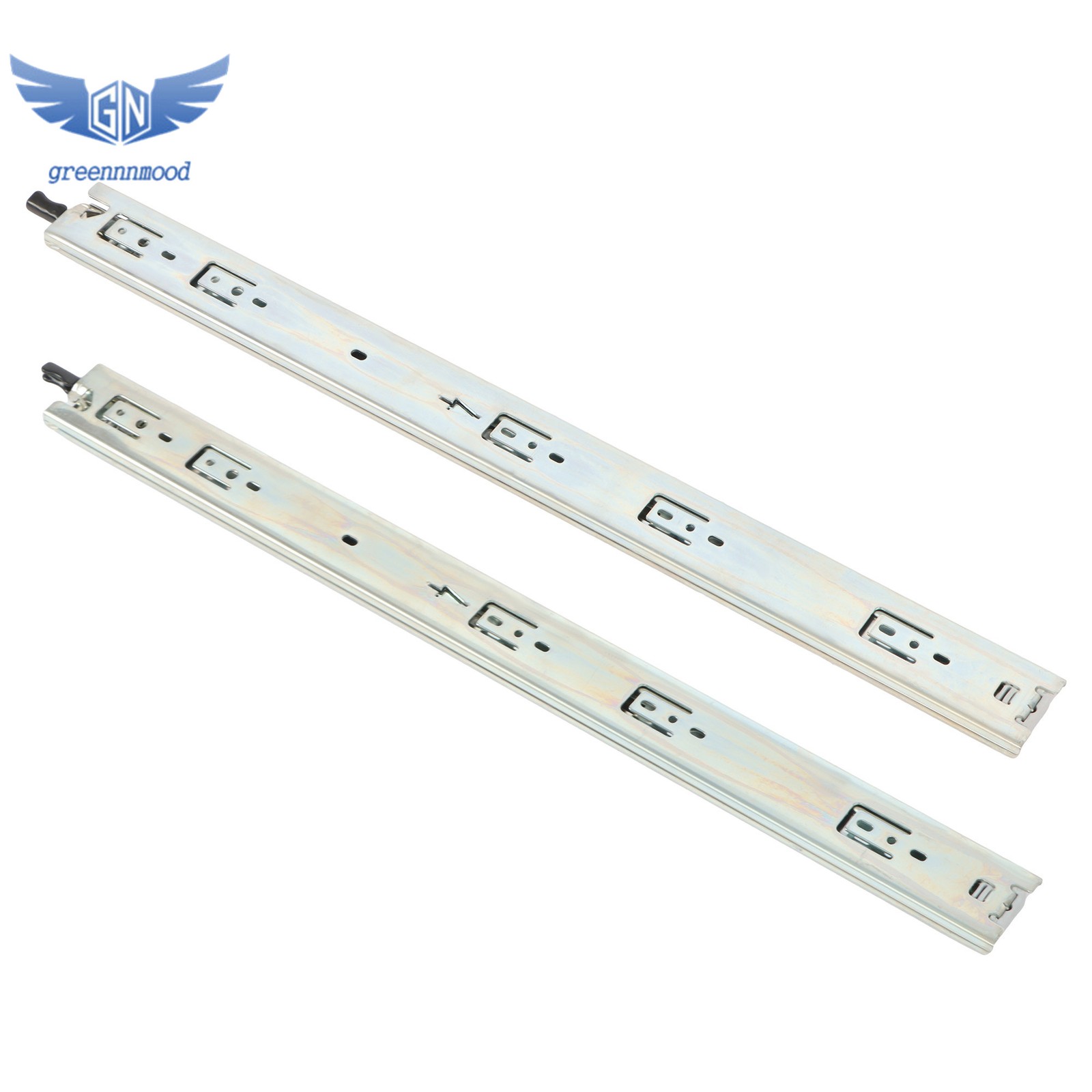 1 Pair Locking Drawer Slides 24 Inch Full Extension & Lock 150 lb Load Capacity