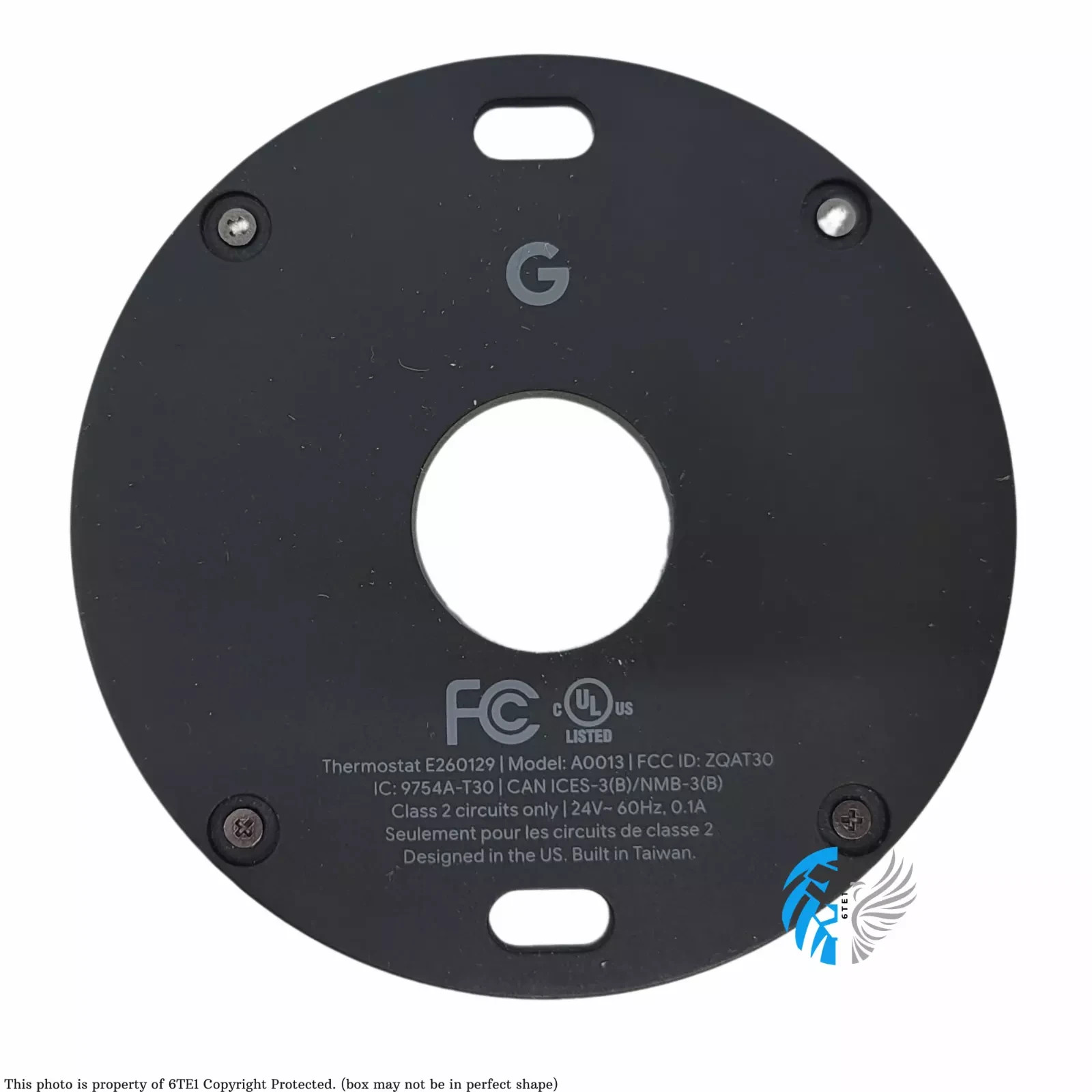 Google Nest 3rd Generation A0013 Programmable Thermostat Wiring BASE ONLY! [LN]™