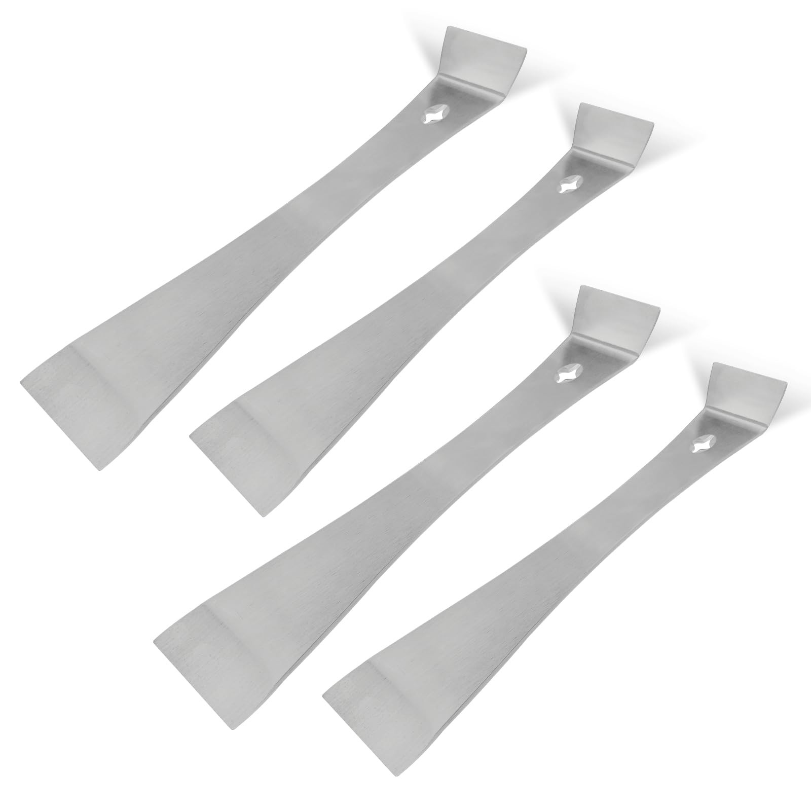 4-Piece 17005 Stainless Steel Pry Bar Scraper Set, 9.25" and 6.7" Trim  2 Sizes