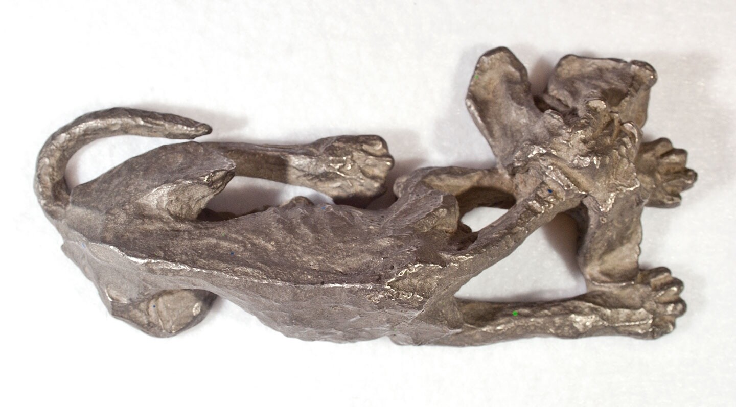Precious Pooch (dog) reclining & nap pose metal sculture