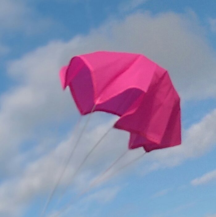 Top Flight Parachute Neon Pink 18" Rip Stop Nylon  PAR-18
