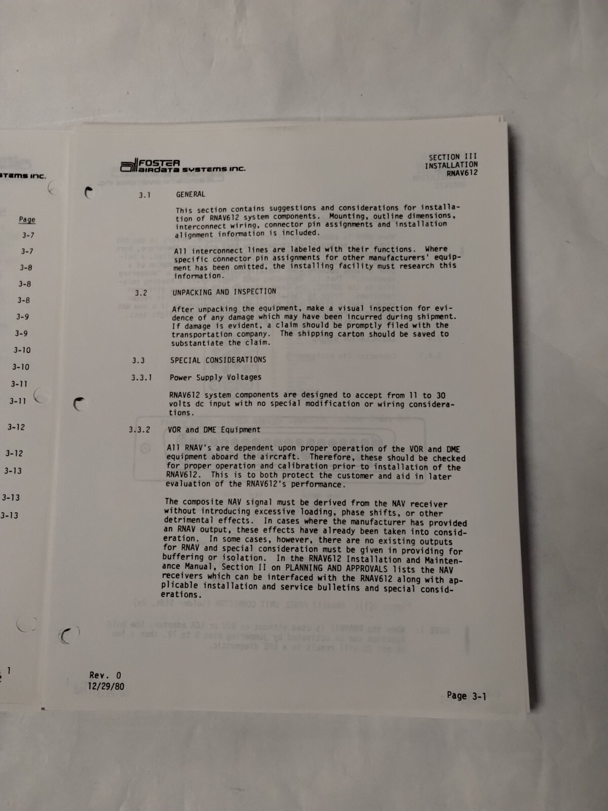 Foster RNAV612 Area Navigation System Installation & Maintenance Manual-Copy