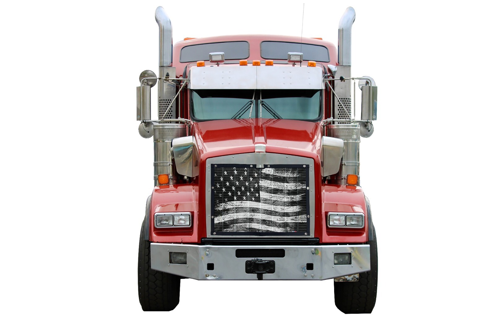 Premium Tactical Flag Mesh Bug Screen Fits Kenworth T800/T803 by GrilleAdz