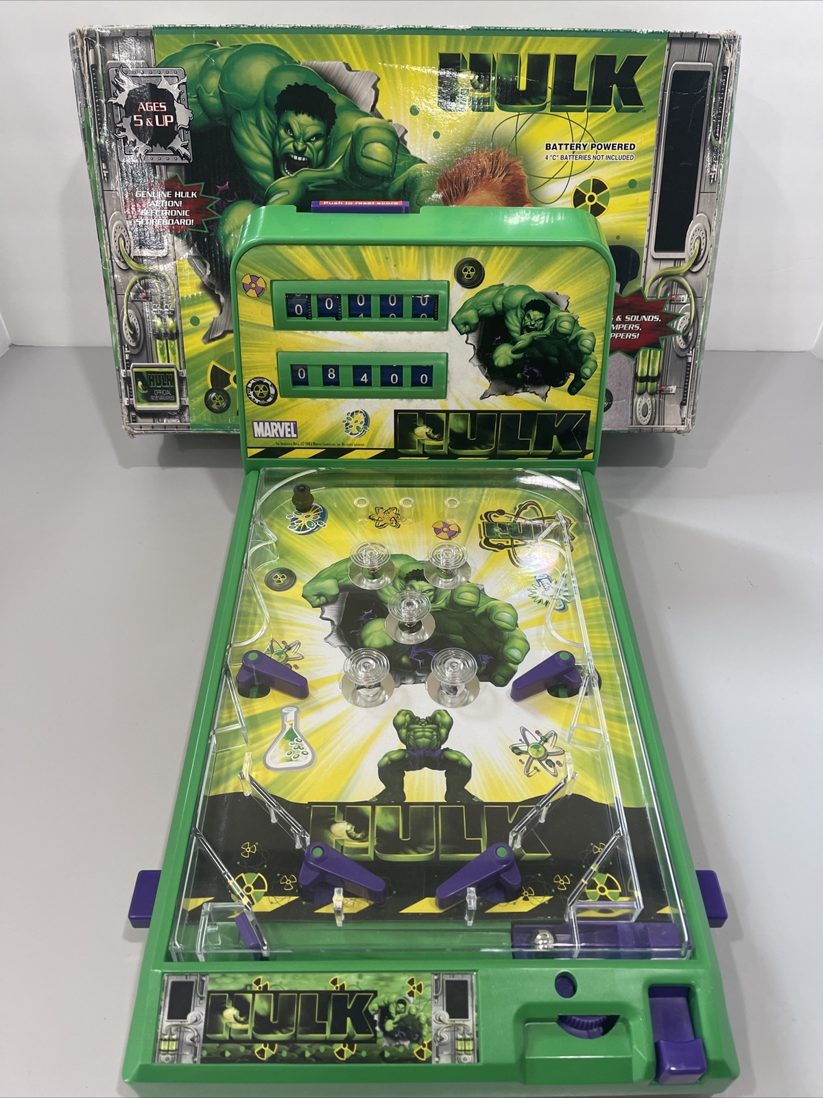 2003 MARVEL "THE INCREDIBLE HULK" ELECTRONIC PINBALL MACHINE RARE