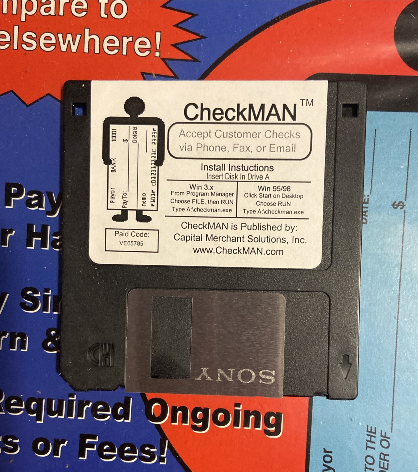 CHECKMAN CHECK PRINTING SOFTWARE/ROM