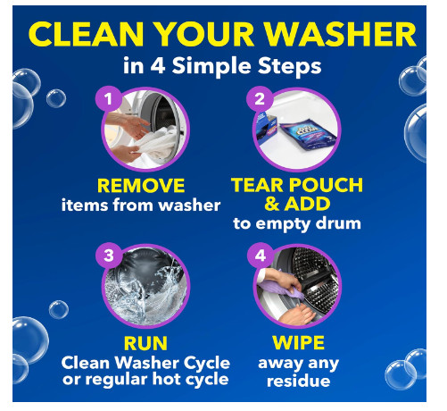 Washing Machine Cleaner with Odor Blasters, 4 Count