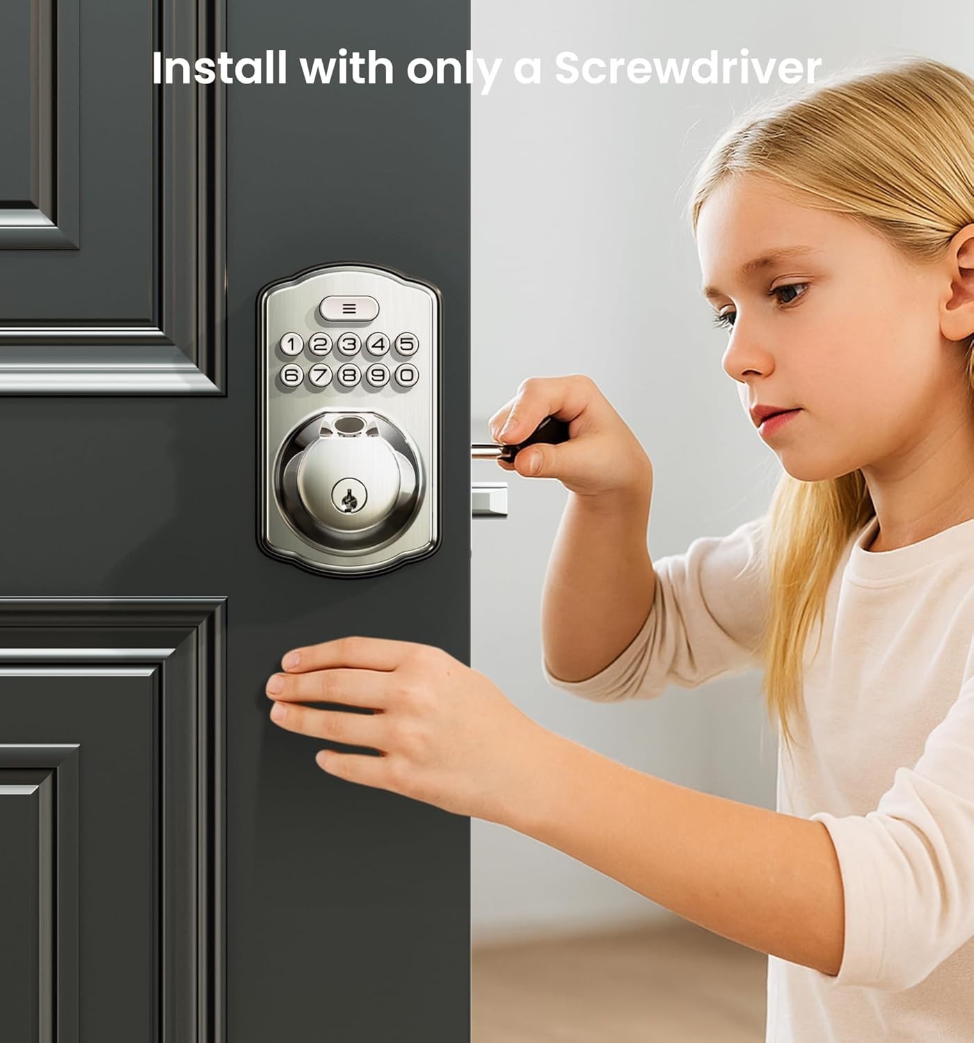 Durable KS02A Keyless Entry Door Lock - 20 User Codes & Auto-Lock Feature
