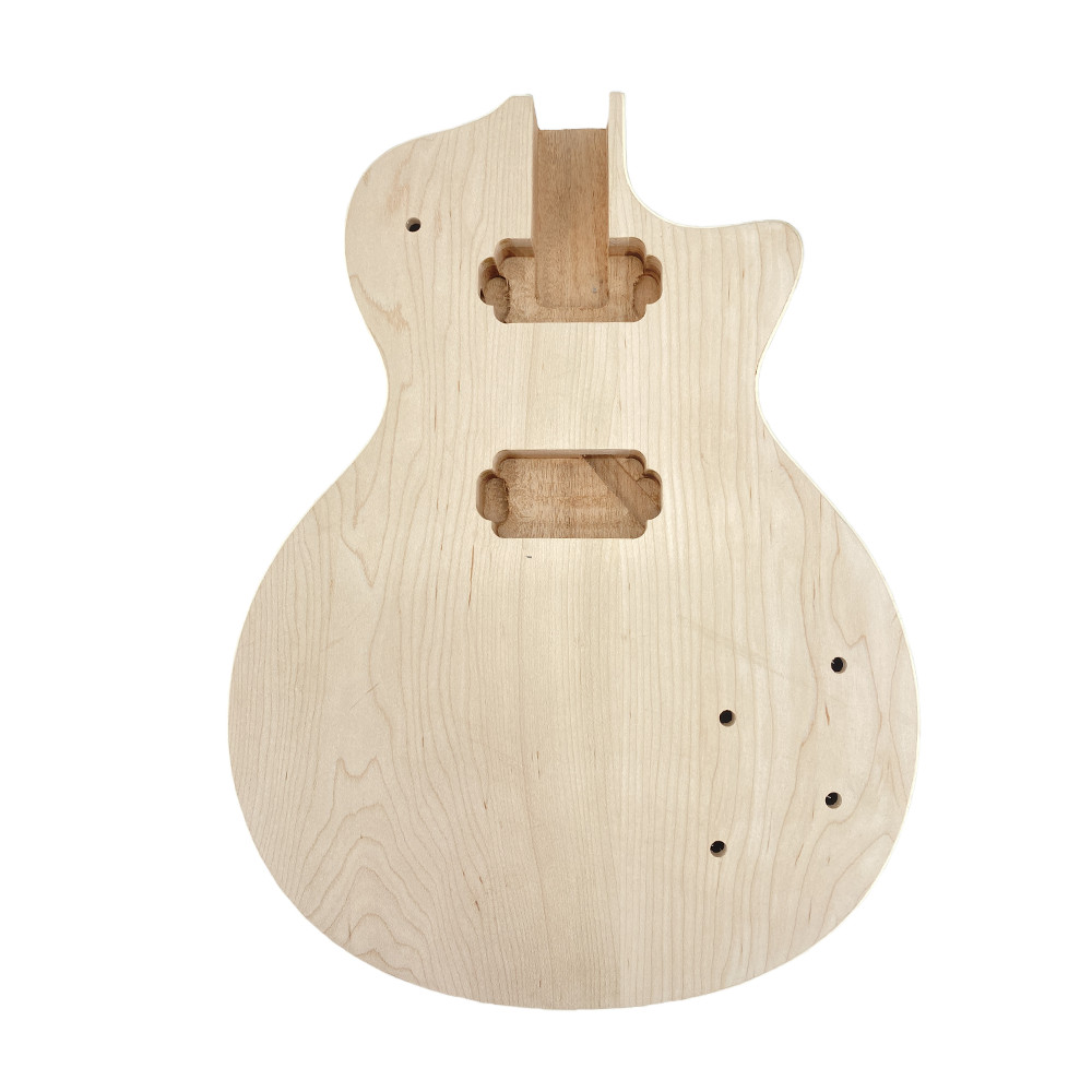 Mahogany guitar body with Maple top Solid Wood Lightweight