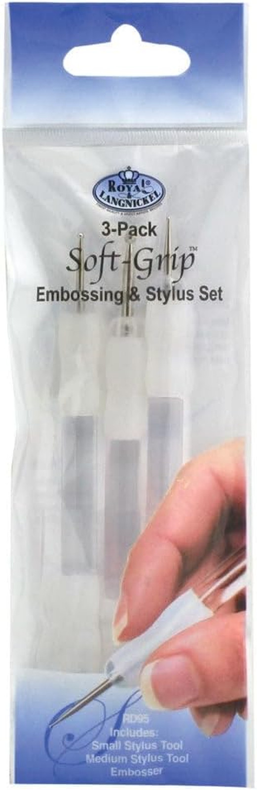Soft-Grip Embossing & Stylus Set Complete by (3 Pack)