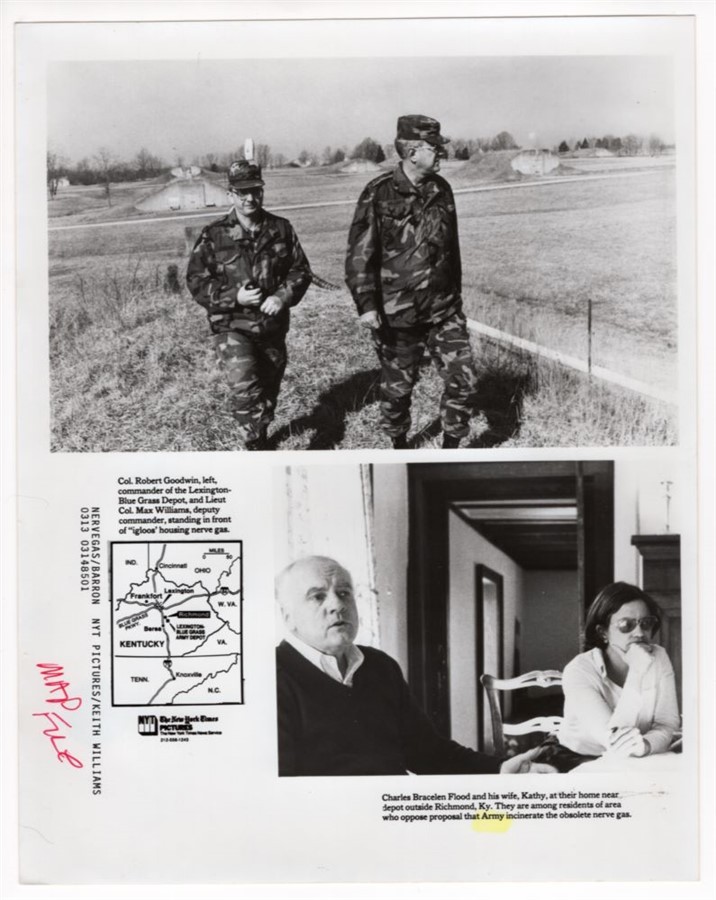 1985 Nerve Gas at Lexington Blue Grass Depot Richmond KY Original News Photo