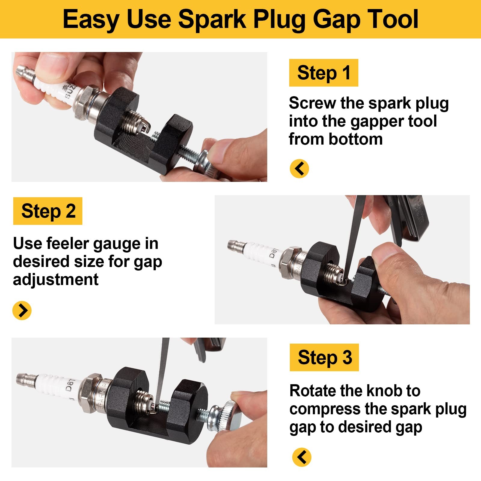 Spark Plug Gap Tool 2pcs, Blue and Black