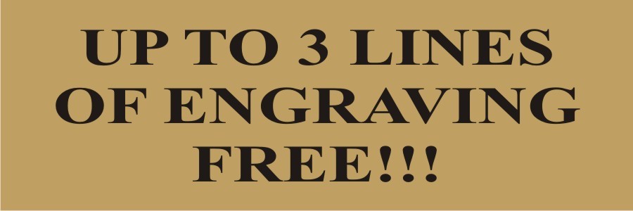 Lot of 3 Custom Gold Aluminum Plates - Sublimated - 1"x3" - Free Lettering