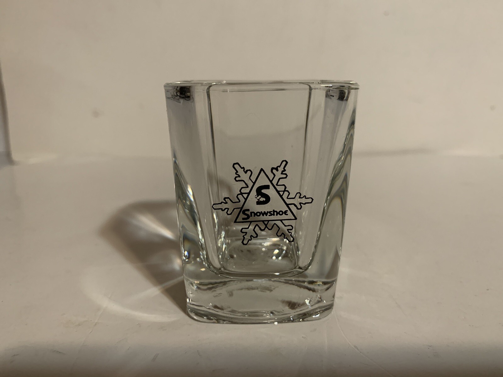 SNOWSHOE MOUNTAIN Souvenir Square Shot Glass Nice