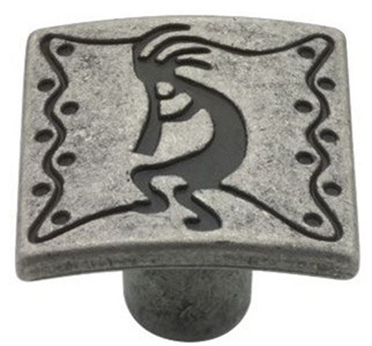1" Southwestern Knob Antique Silver