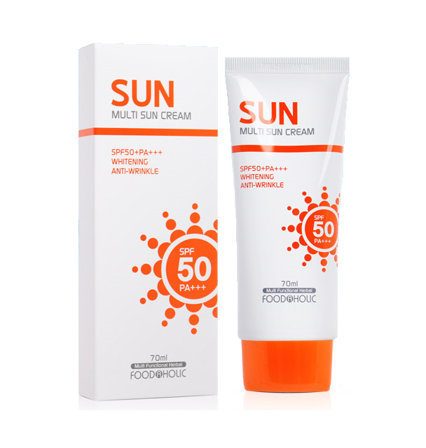 Food A Holic Multi Sun Cream Whitening Anti Wrinkle SPF 50+ PA+++ 70ml