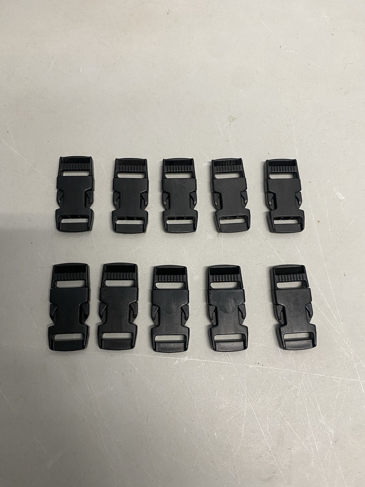Lot Of (10) Pair USGI Black ITW Nexus Fastex SR-3/4 Buckle Sets 3/4” x 2”
