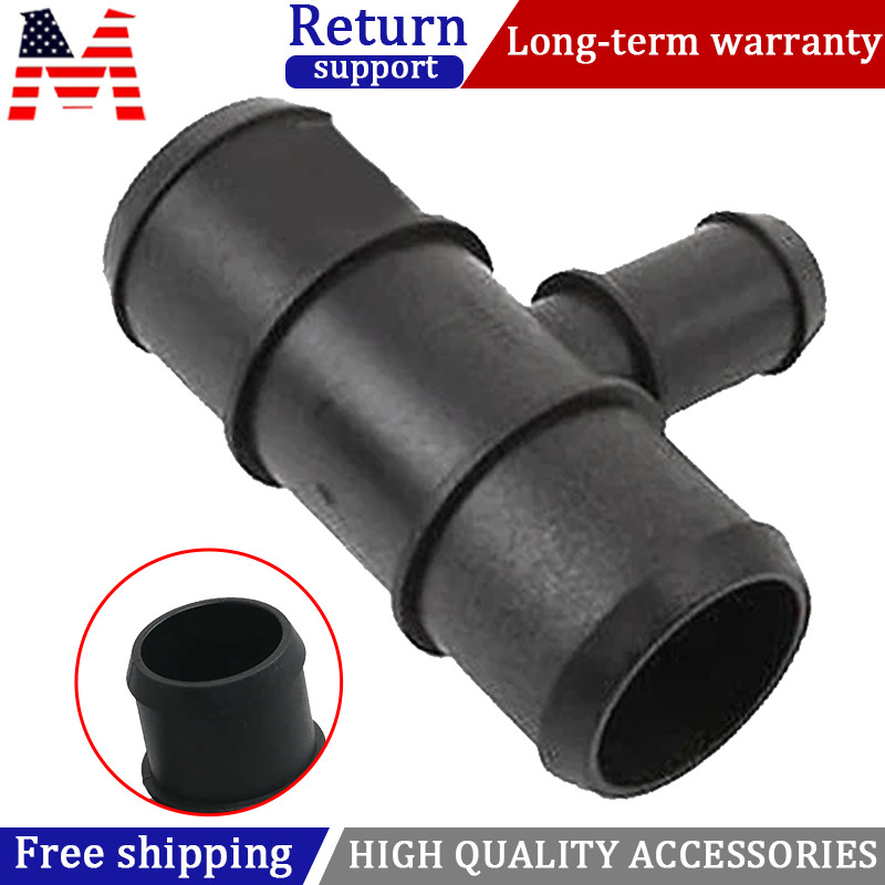 Black Engine Coolant Radiator Hose Connector Tee For Chevrolet Camaro GMC Acadia