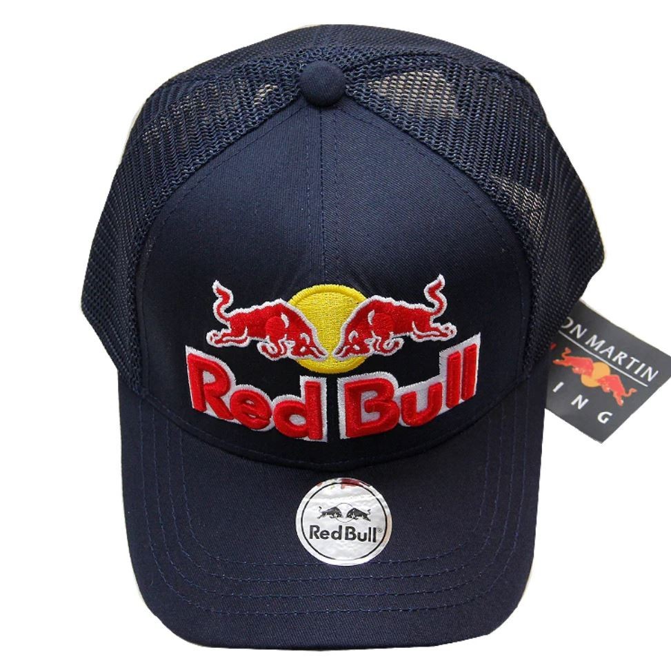 Navy +Navy Trucker Cap. 3-D Embroidery. Racing. F1. Motocross. MotoGP.Supercross