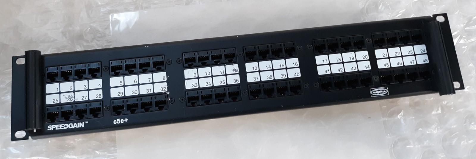 Hubbell P5E48UE SpeedGain C5E+ 2U 48-Port Rack Mountable Patch