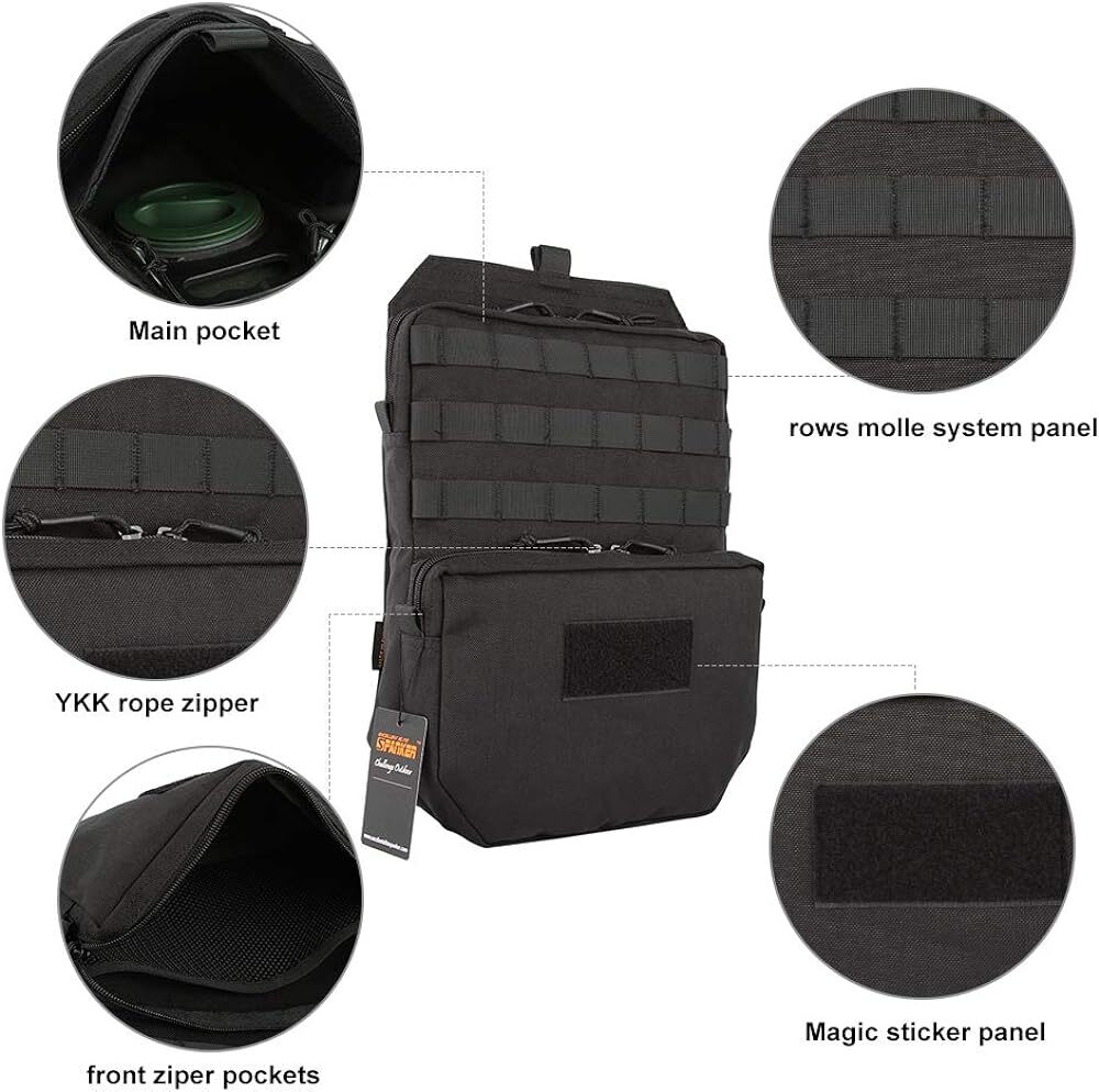 Tactical MOLLE Hydration Pack for 3L Hydration Water Bladder Vest Accessory Bag