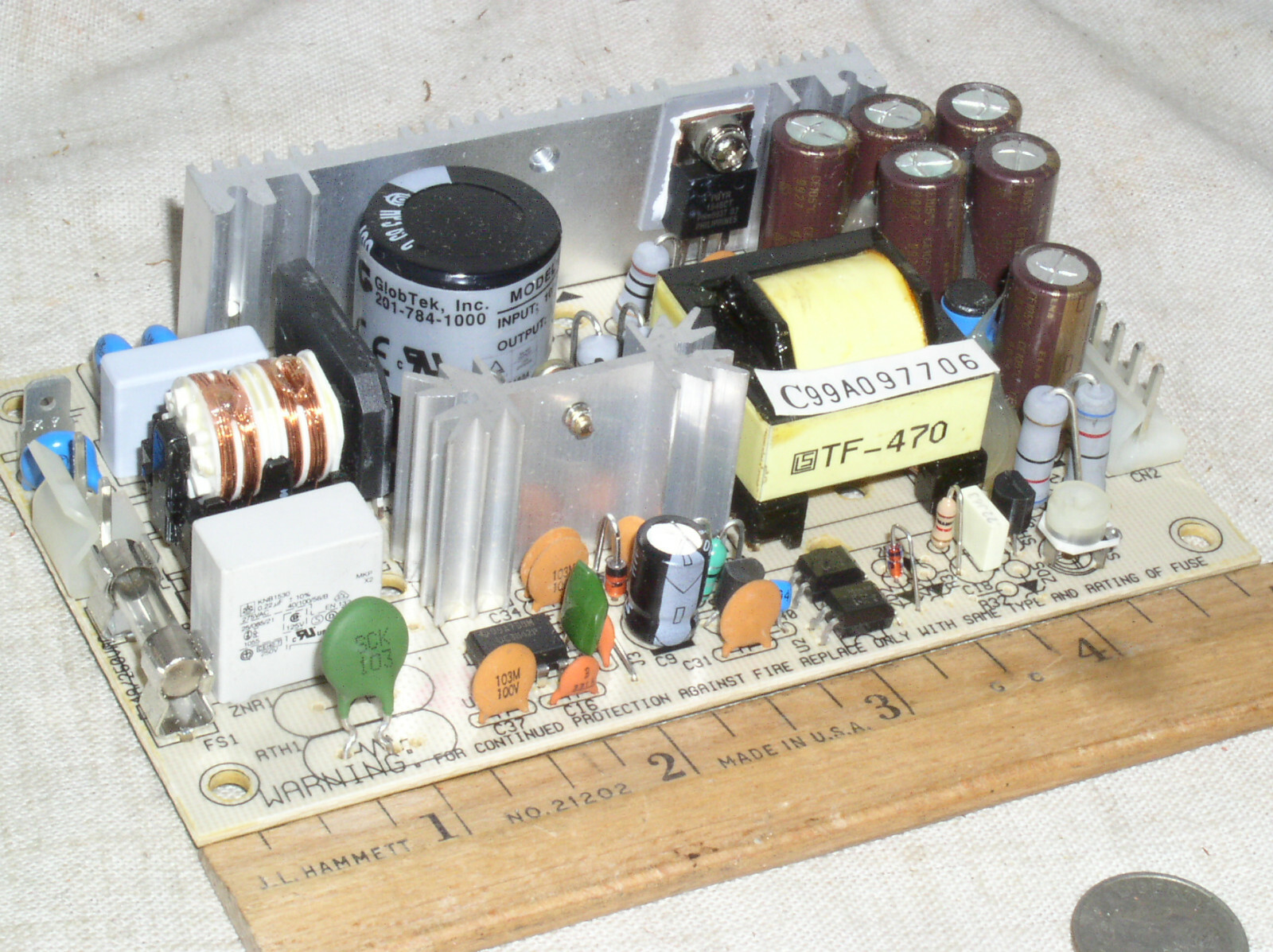 NEW GLOBTEK PS-45-5 AC-DC OFF LINE 100-240 SWITCHING POWER SUPPLY 5V @8A 40W USA