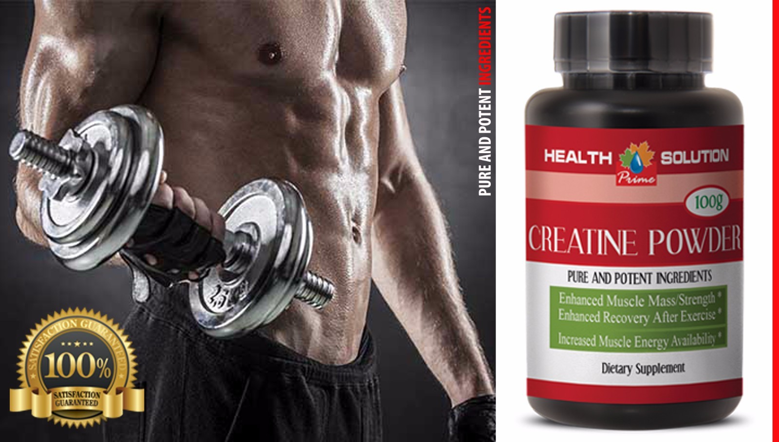 Nutritional Support - CREATINE POWDER -  supplements for athletes - 1 B, 100 g