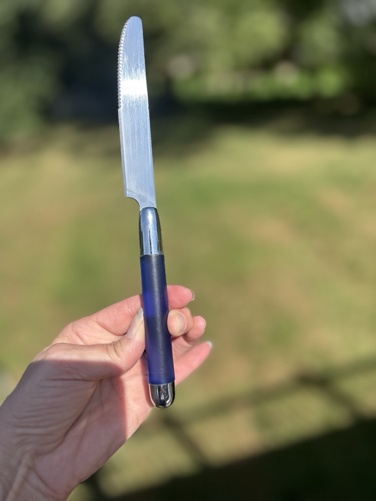 GIBSON Flatware Deco Blue Knives - 7 Piece