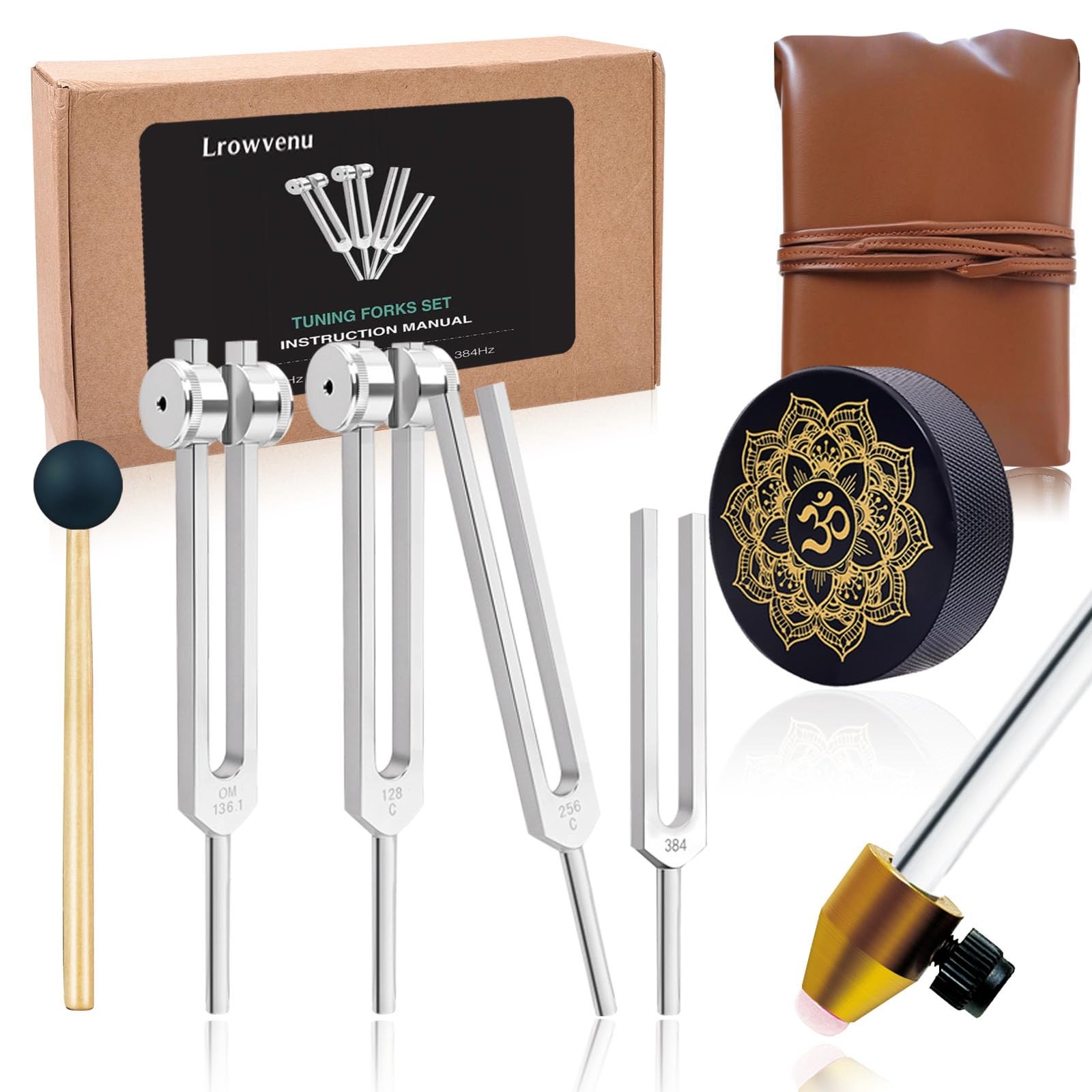 Tuning Forks for Healing Set – 128Hz, 136Hz, 256Hz, 384Hz. Body Tuning Forks ...