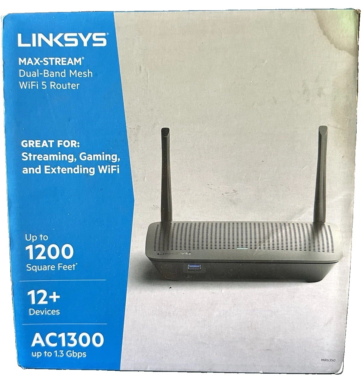 Linksys MR6350 Max-Stream AC1300 Gaming Streaming Router Internet Home Network