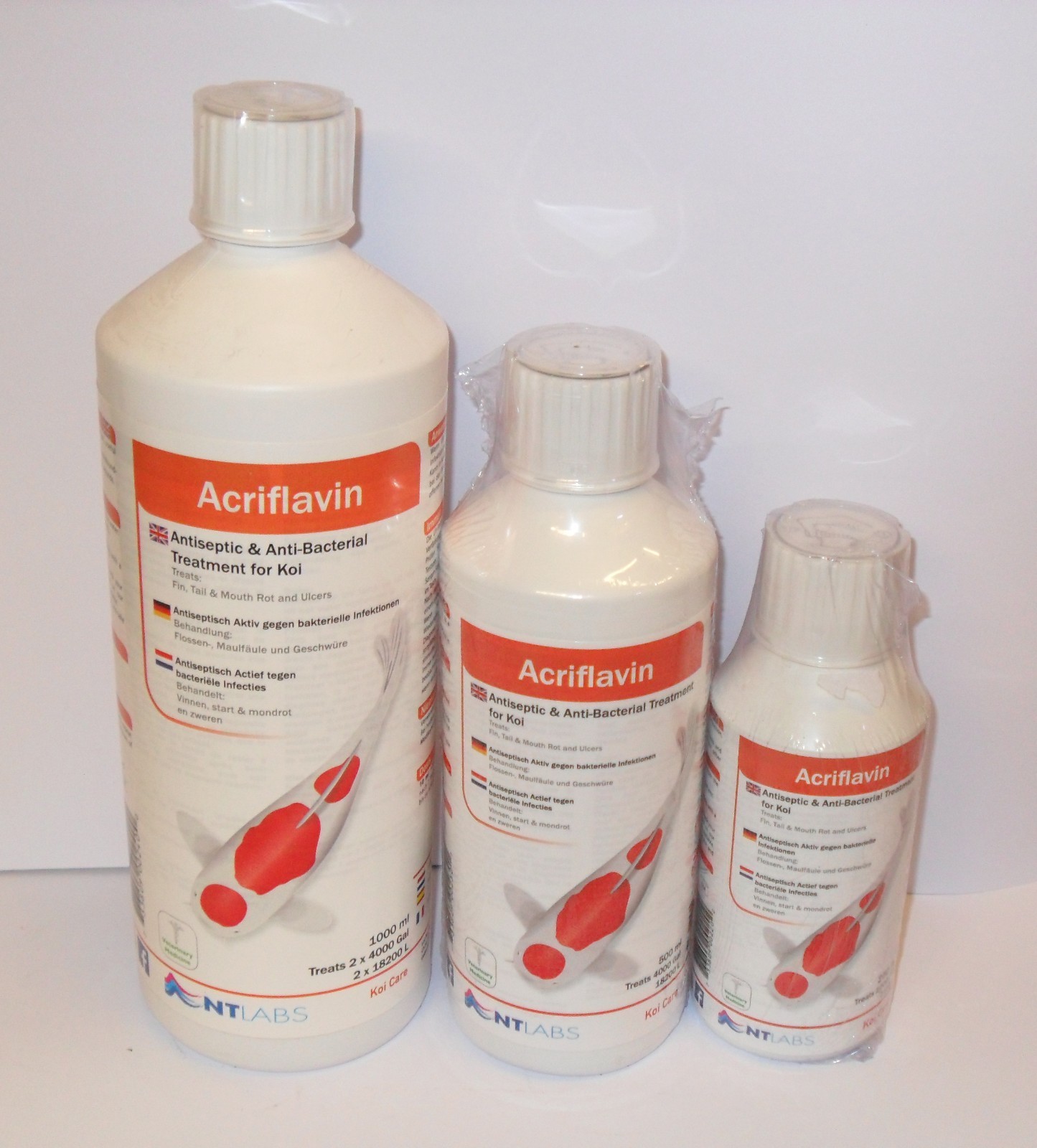 NT Labs Koi Care Acriflavin Anti-Bacterial Pond Treatment 250ml 500ml 1000ml