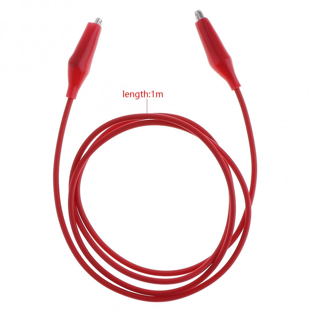 8PCS Double-ended Wire Crocodile Alligator Clips Test Leads Jumper Cable