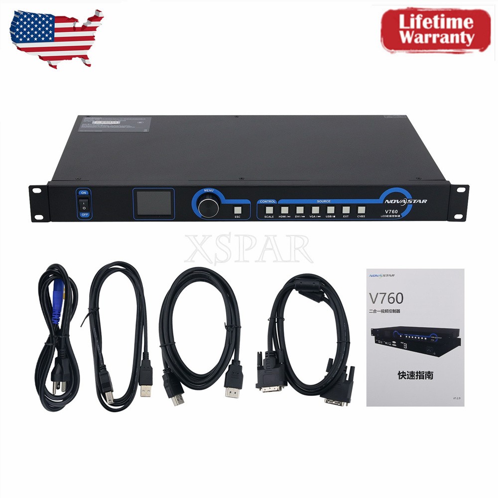 NOVASTAR V760 LED Display Controller 1.3MP 12W LED Video Processor 50/60Hz US-
