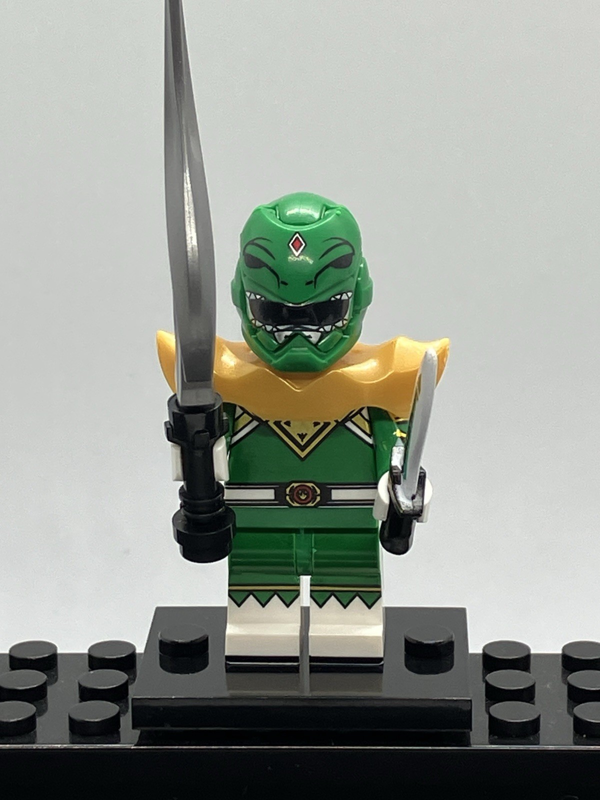 Green And White Custom Power Rangers Mini Figure Set