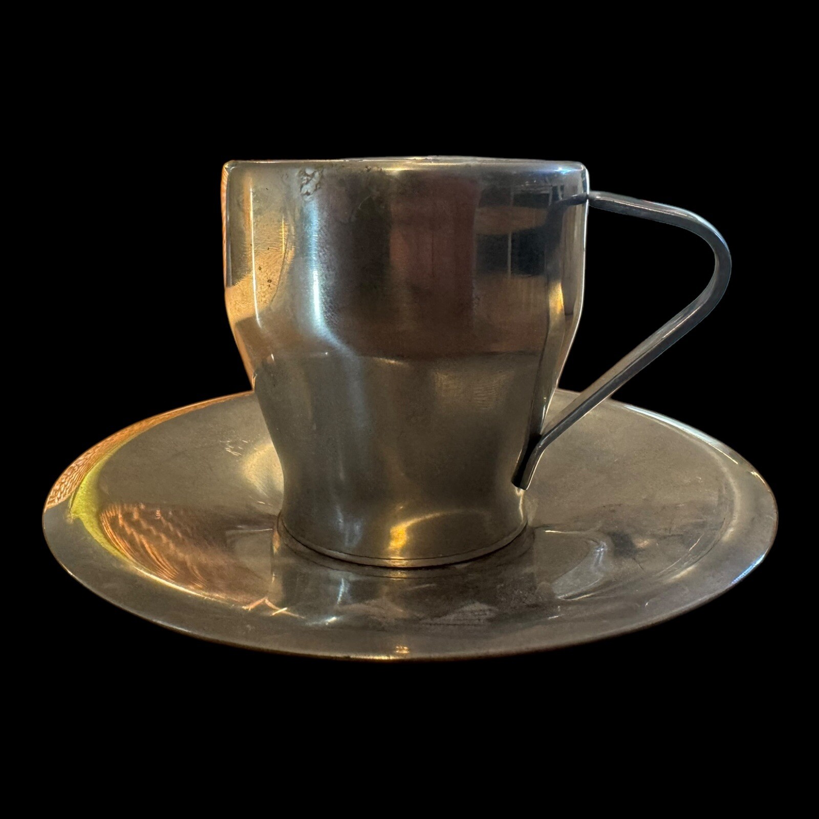 Breville Cafe Roma Stainless Steel Insulated Espresso Cup Mug With Saucer