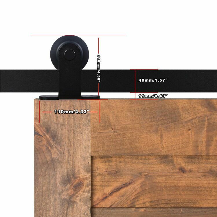 4FT -20FT Sliding Barn Door Hardware Track Single/Double Door Kit, Home/Kitchen