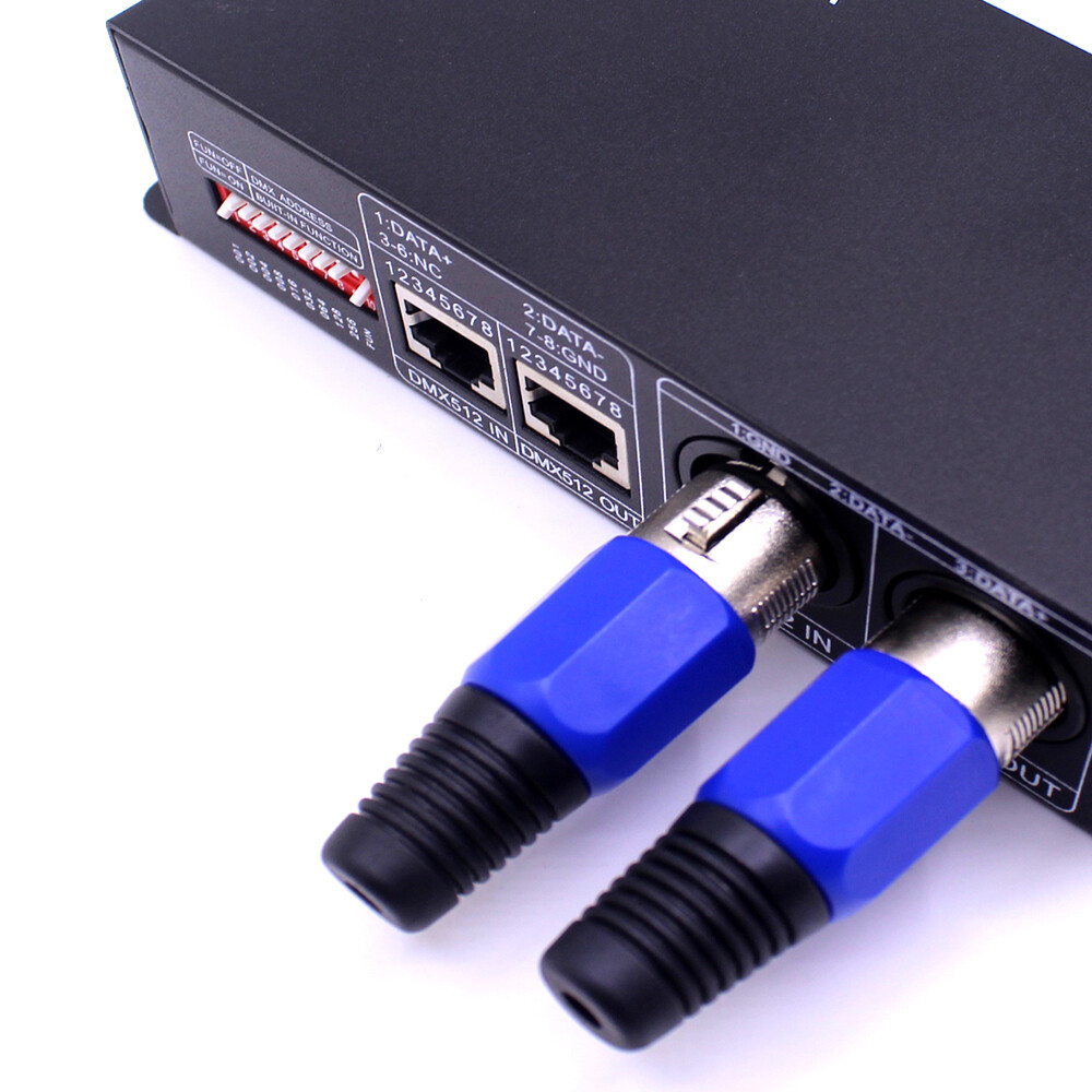 4CH DMX 512 Decoder Led Digital Controller RGBW 4 Channel Dimmer DC 12V-24V