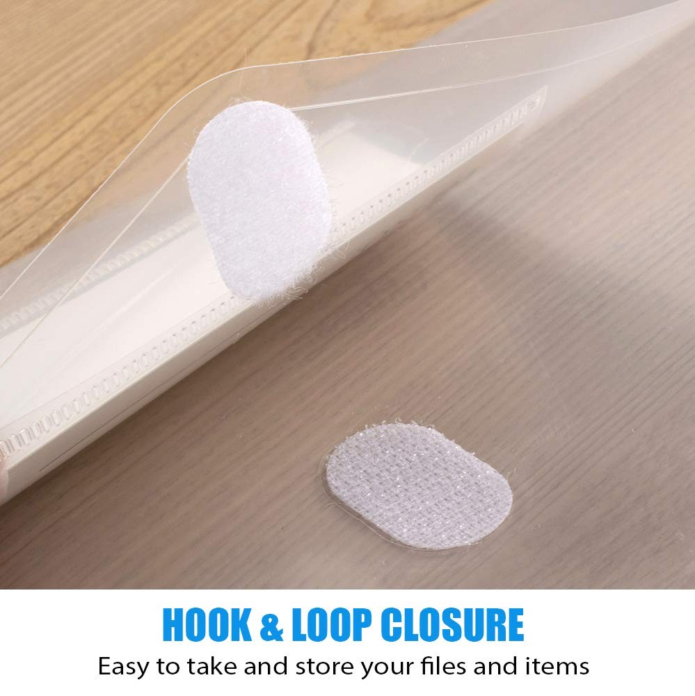 10 Transparent Document Envelopes with Snap Closure for Easy Organization