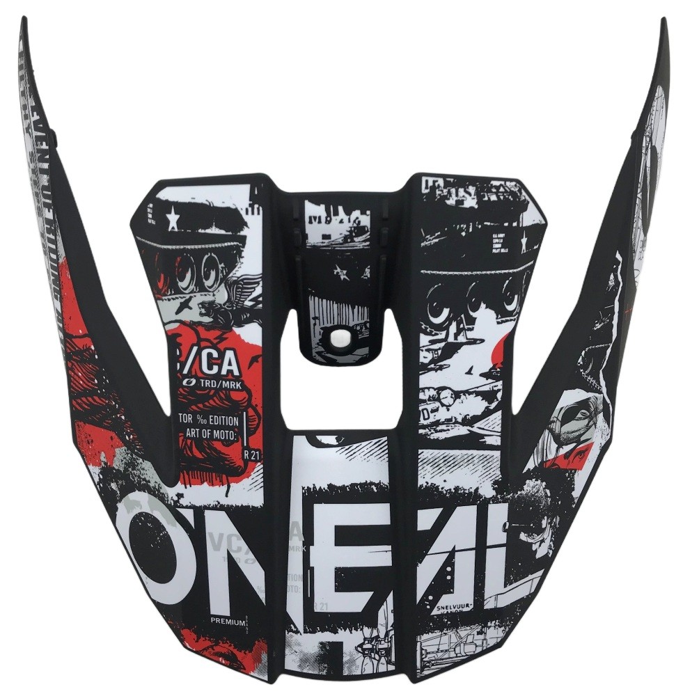 O'Neal 3 SRS Attack Helmet Visor/Peak Black/White