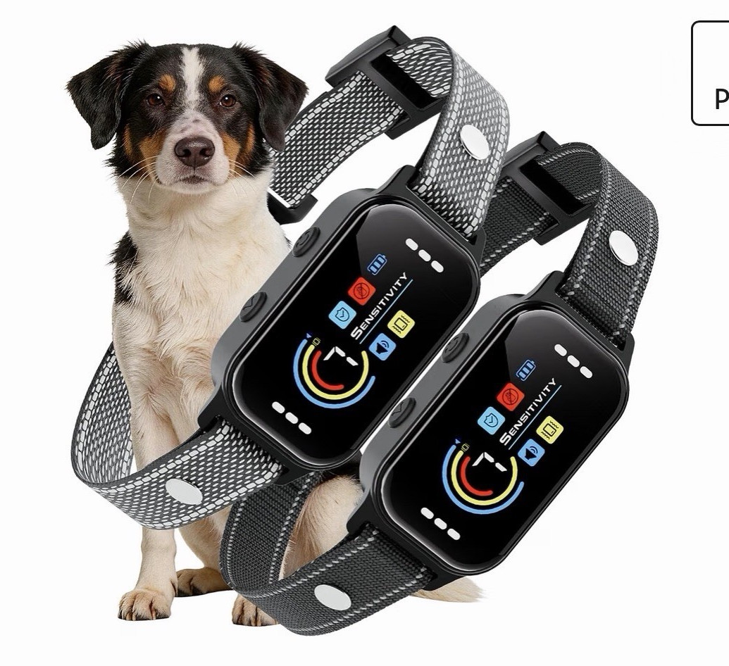 IP67 2 Pack Waterproof Rechargeable Dog Bark Collar w/ Vibration & Shock